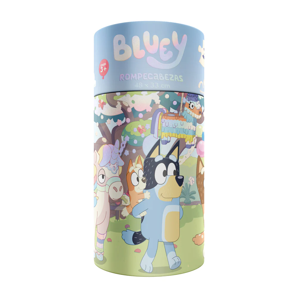 Rompecabezas infantil en cilindro Bluey 60 pzas